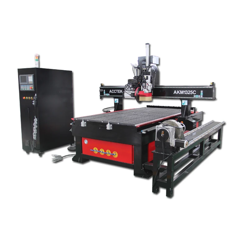 

China CNC Cabinet Wood Carving Machine With Vacuum Table ATC CNC Router For Cabinet Door Engraving And Cutting with Saw Blade