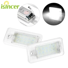 2 шт., для Audi, светодиодный светильник для номерного знака, задний светильник, Canbus, автомобильный светильник, Стайлинг, подходит для A3, 8 P, A4, B6, B7, A6, 4F, Q7, автомобильные аксессуары