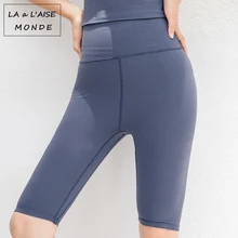 Шорты для спортзала женские брюки для фитнеса шорты Твердые Карманы фитнес-шорты Женщины с высокой талией для йоги короткие женские леггинсы фитнес