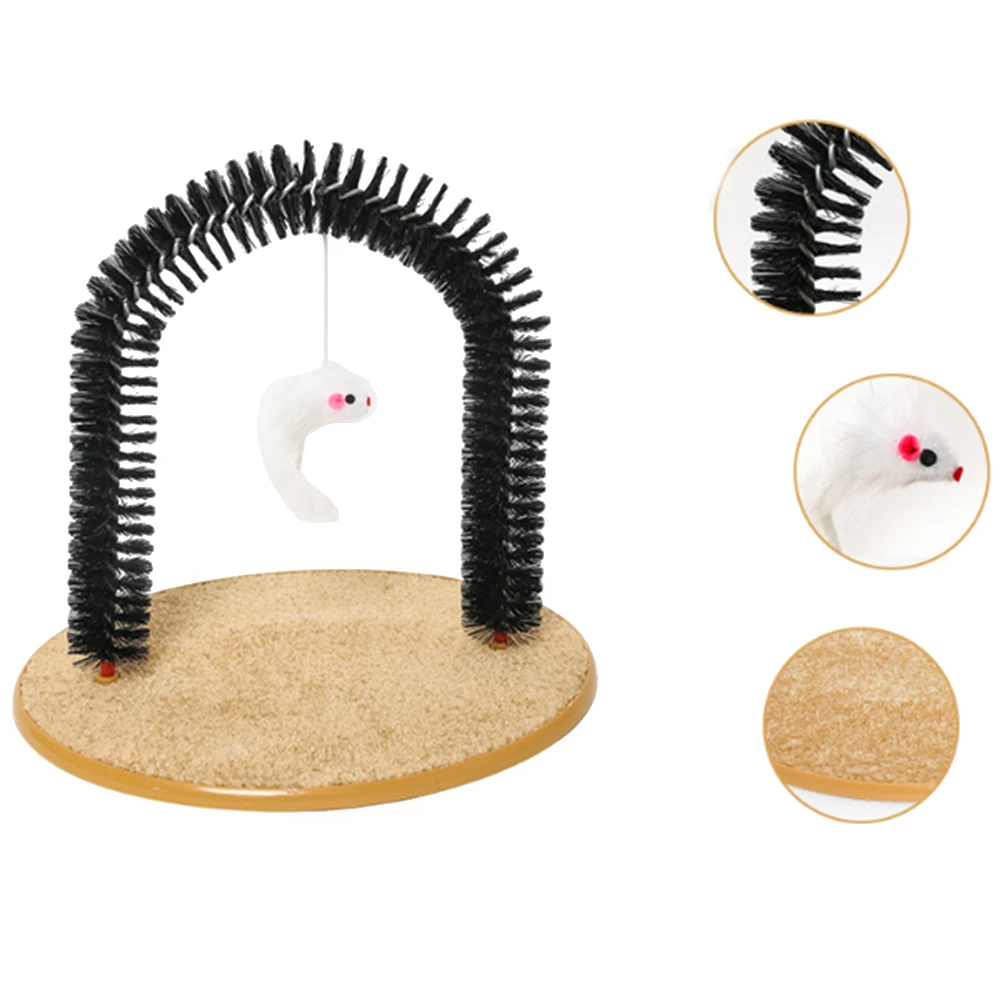 

Pet Comb Cat Rub Brush Scratching Rub Itch Maker Arched-Shaped Cat Automatic Massage Itching Maker Petting Post Supplies