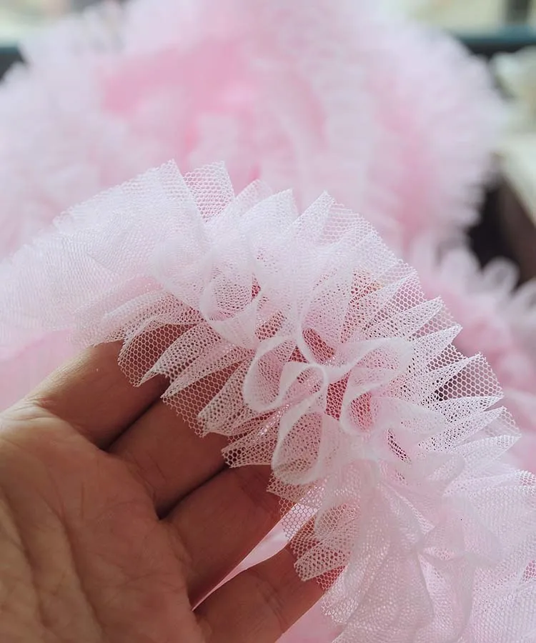 Fashion Multi-layer Mesh Lace Fabric DIY Ladies Children's Clothes Neckline Cuff Swing Side Dress Wedding Headwear Accessories