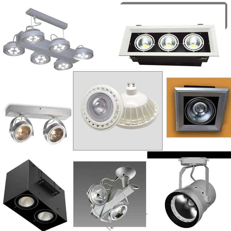 슈퍼 밝은 AR111 LED 스포트라이트 다운 램프 QR111 통 G53 GU10 기본 AC 220V 고품질 따뜻한 흰색 차가운 흰색