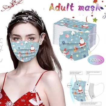 

Mascara Para Adultos 50/100pcs Christmas S For Adult Disposable 3ply Mascarilla Desechable Mascara Send Fast Large Stock