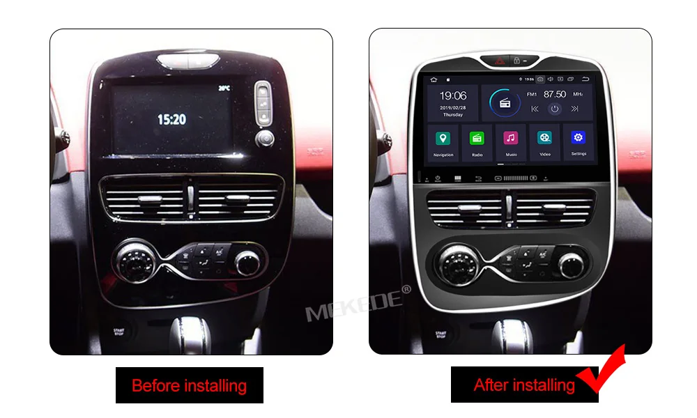 MEKEDE Android 9 автомобильный dvd-плеер gps навигация для Renault Clio 2013- радио рекордер мультимедийное головное устройство HD экран