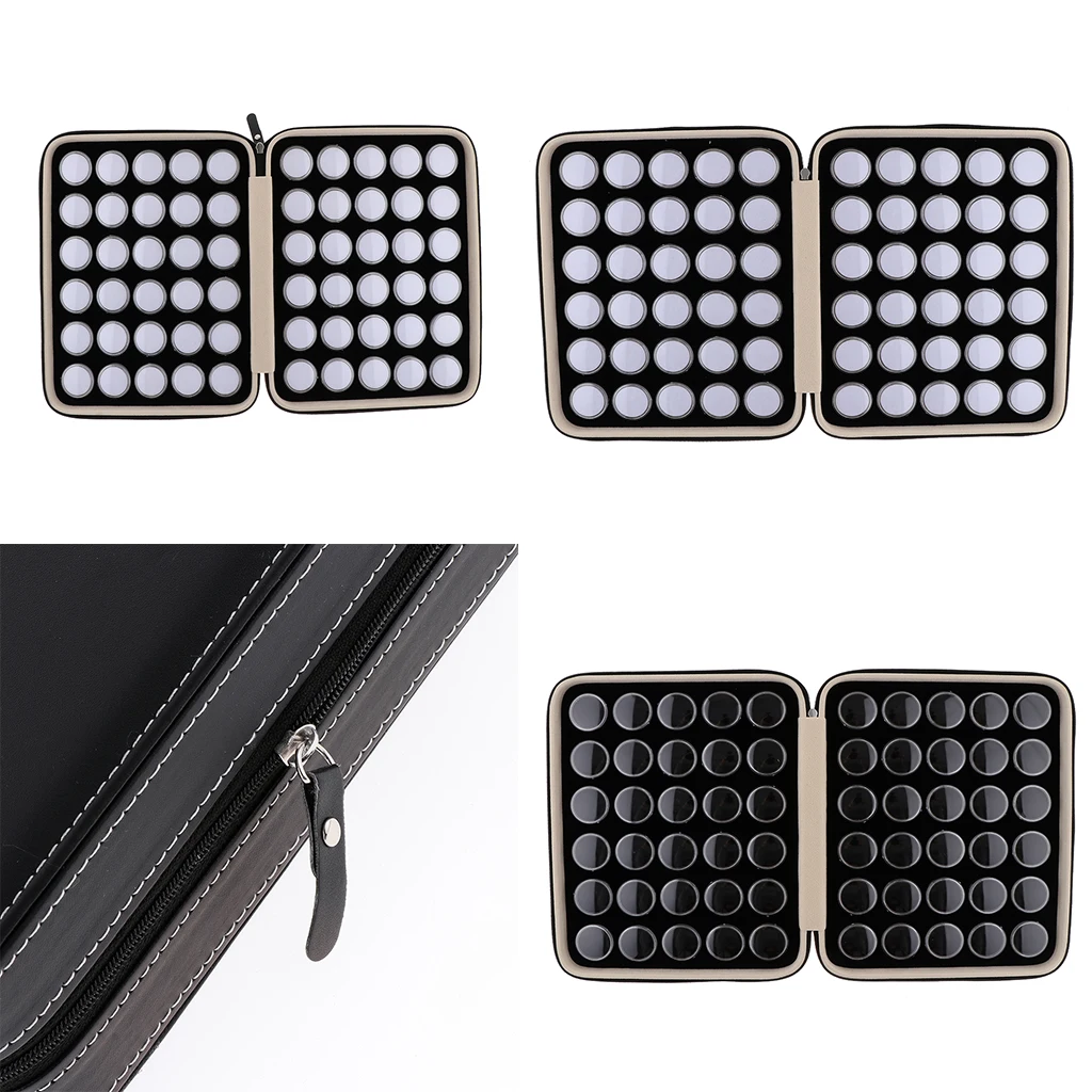 60 Grids Gemstone Loose Diamond Storage Mini Plastic Box with PU Leather Carrying Case Gemstone Organizer Container 60 Grids Gemstone Loose Diamond Storage Mini Plastic Box with PU Leather Carrying Case Gemstone Organizer Container