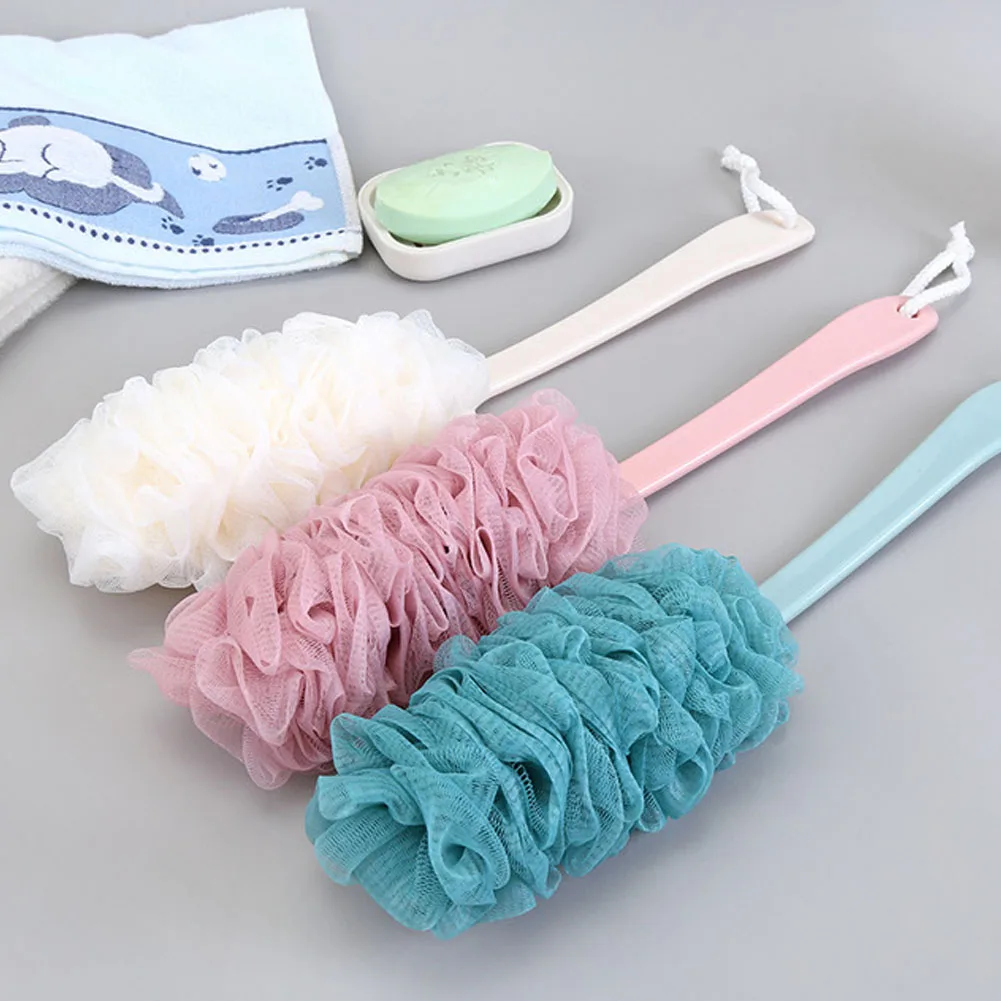 43cm Long Handle Natural Loofa Bath Back Brush Scrub Sponge Loofah Lufa Shower Back Bath Shower Body Scrub Bath Back Brush Hot
