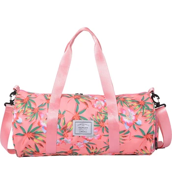 

Women Floral Sports Gym Bags For Lady Printing Fitness Training Handbag with Independent Shoes Storage Package Yoga/Travel Tote