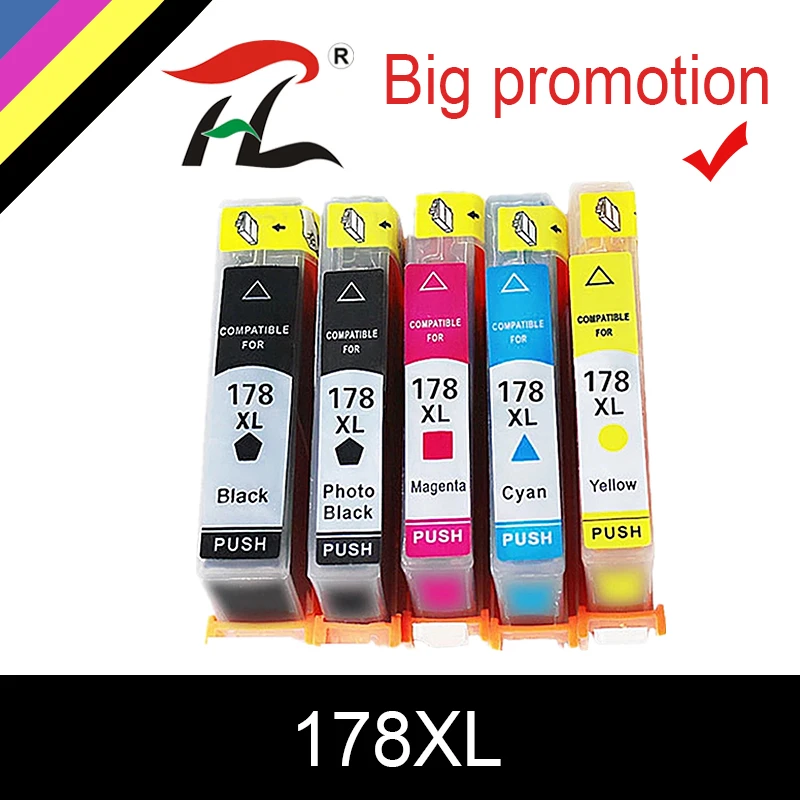Картридж для принтера hp 178XL 178 совместимый с 7510 B8550 C309a 5510 C410c C5324 C5390 D5460 B109a 3070A 6510 C5388