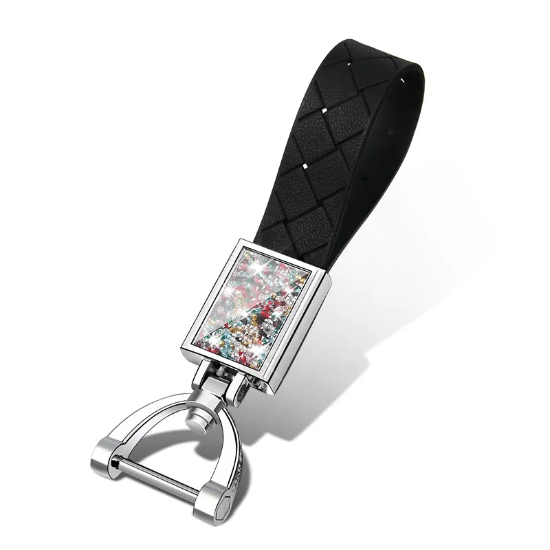 Плетеный брелок с кристаллами бриллиантовой подковой D-пряжкой автомобильные