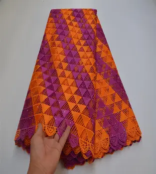 

African Cord Lace Fabric for Dresses Latest Embroidery Nigerian French Lace fabrics with Stones High Quality African Lace Fabric
