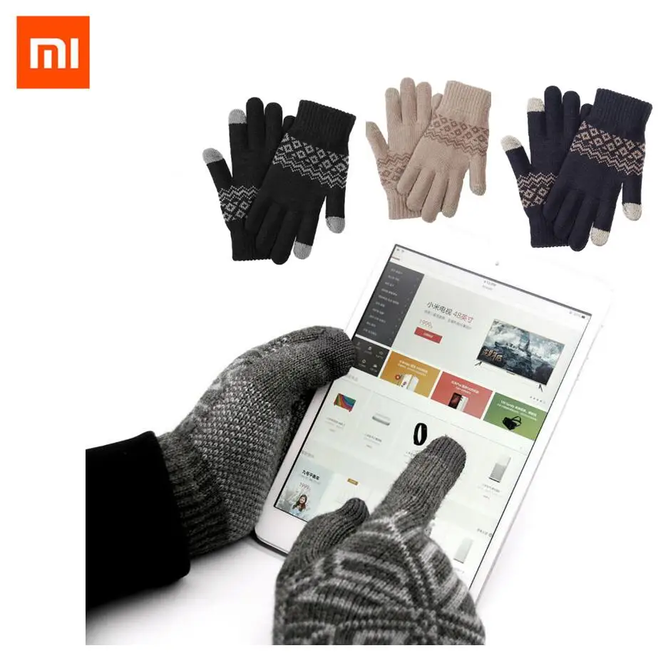 Günstig Xiaomi FO Finger Bildschirm Touch Handschuhe Winter Warme Wolle Handschuhe Für iphone 6s Xiaomi Touch Screen Telefon Tablet Bargeld Maschine geschenk