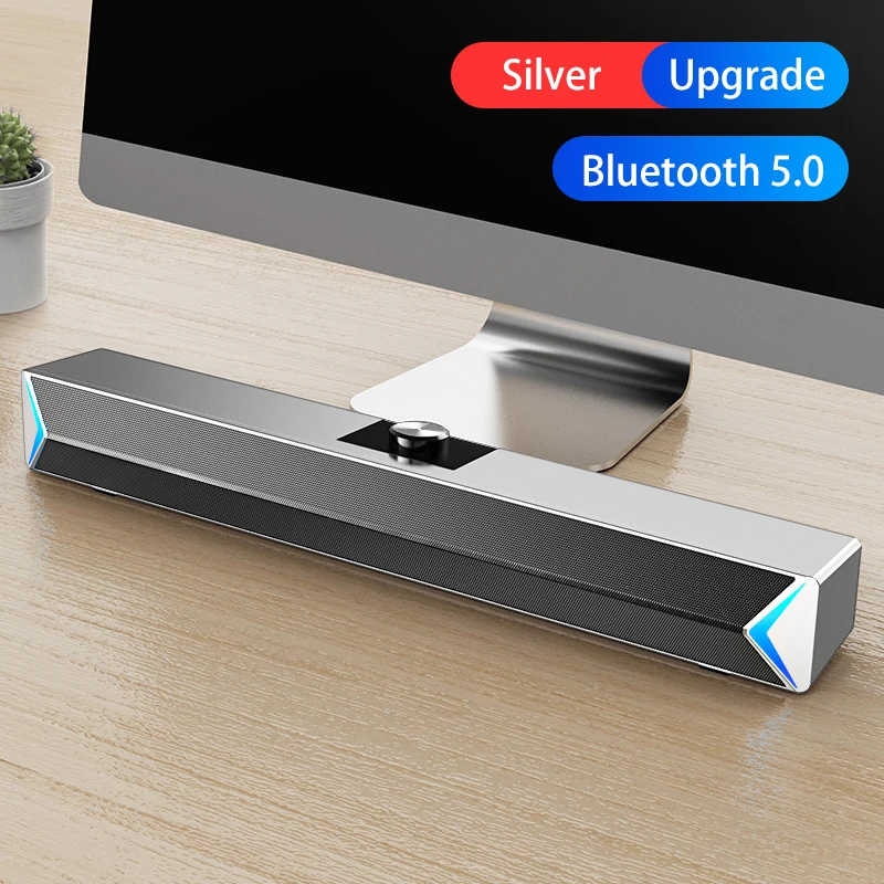 D6 2022 TV Sound Bar AUX USB Wired and Wireless Bluetooth Home Theater FM Radio Surround SoundBar for PC TV Speaker for Computer 