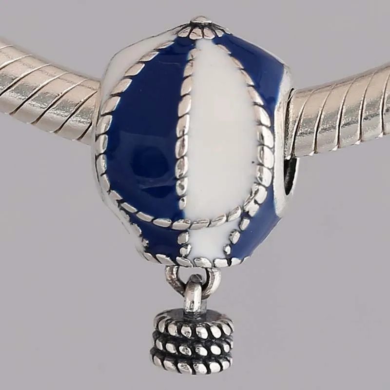 

Original Enamel Hot Air Balloon Pendant Beads Fit 925 Sterling Silver Bead Charm Bracelet Bangle DIY Jewelry
