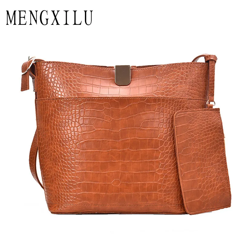 

New Fashion Crossbody Bags for Women 2019 Retro Shoulder Bag Ladies Large Handbags and Purses Zipper Bucket Bags Bolsa Feminina