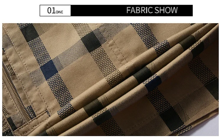 Long Shorts Men Plaid Capris Cotton Summer 3/4 Length Trousers Back Zipper Pocket Bermuda Male Vogue Elastic Waist Breeches Men