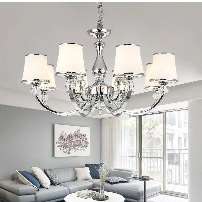 Chandelier chrome new crystal chandelier interior lighting modern led restaurant light e14 | Лампы и освещение