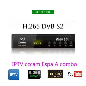 

HDTV V5 Digital H.265 DVB S2 Satellite Receiver Support IPTV IKS Cccam Espa A Receiver Full HD 1080P AC3 USB WIFI Receiver