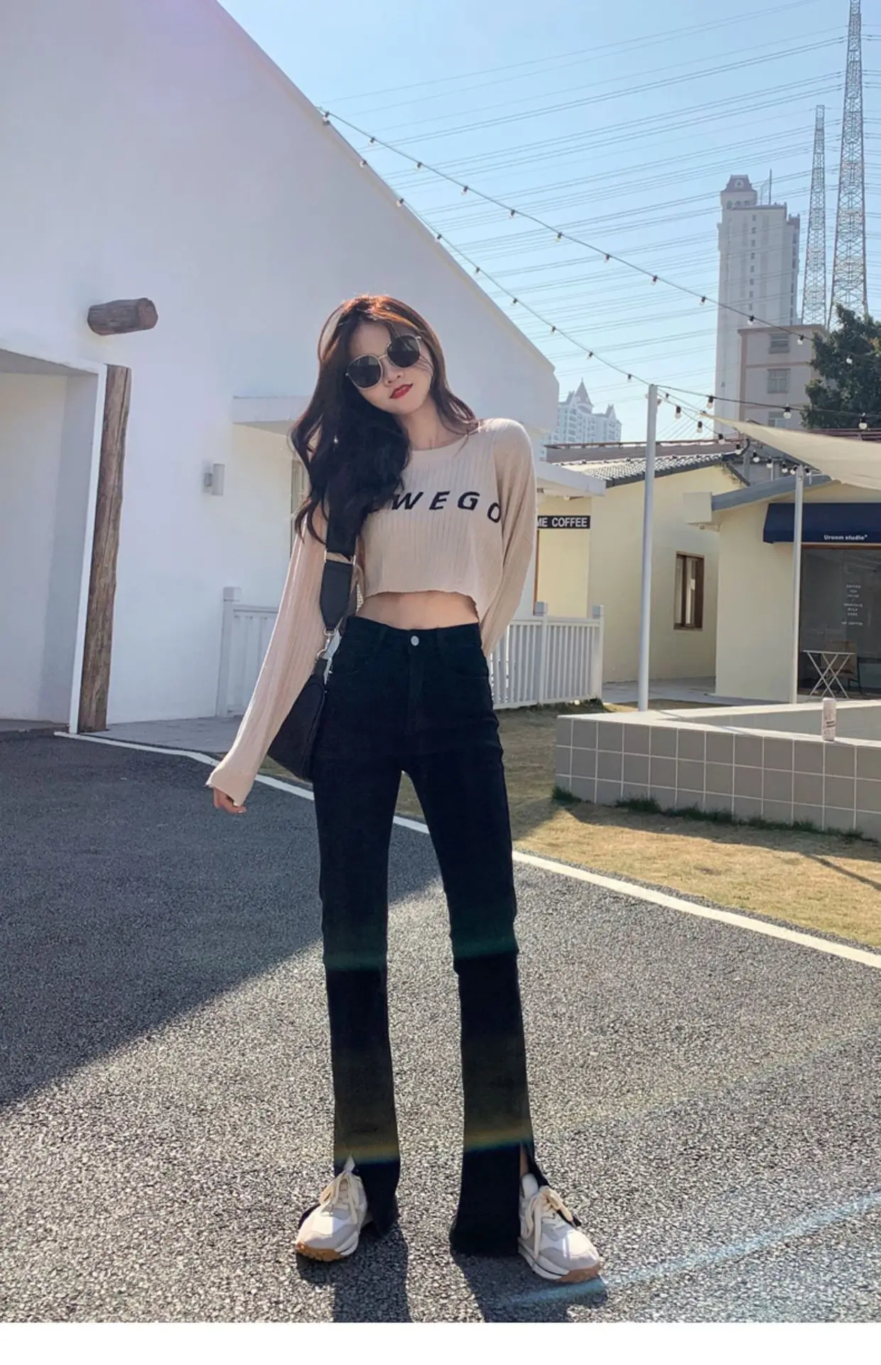 Hip hop Street dress Retro High waist 