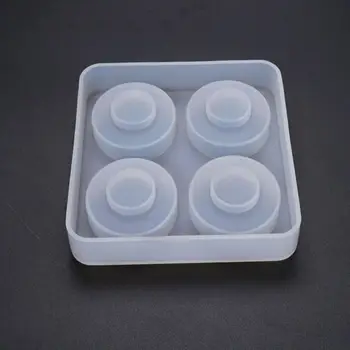 

Silicone Crystal Epoxy Resin Mold Round Drawer Handle Casting Mould Handmade DIY