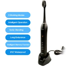 Звуковая электрическая зубная щетка перезаряжаемая зубная щетка мягкая щетина Глубокая чистка отбеливание Уход за полостью рта для взрослых женщин мужчин