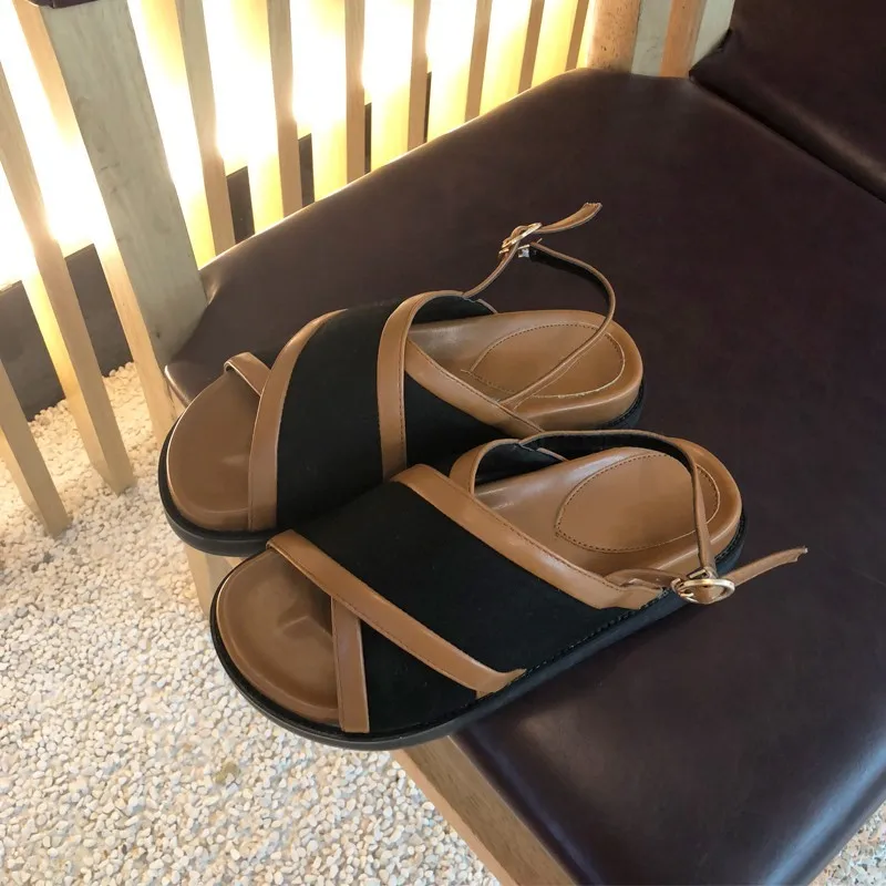 Женские сандалии гладиаторы на платформе удобные босоножки толстой подошве с