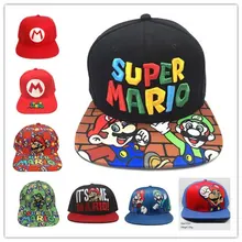 Супер Марио шляпа от солнца Премиум Вышитые хип хоп бейсбольная кепка регулируемая Марио Осень Зима хип хоп шляпа День рождения рождественские подарки