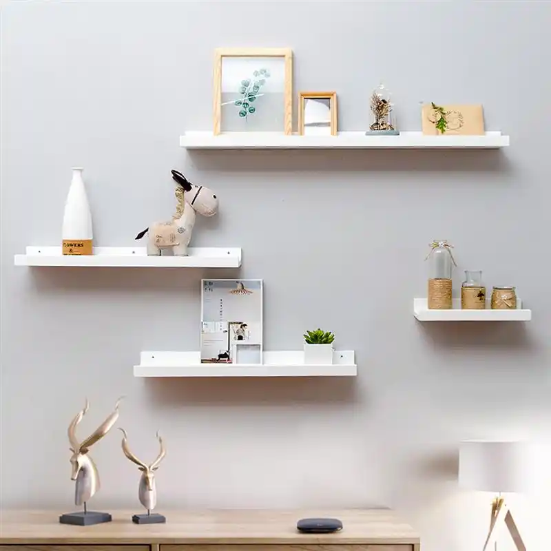 Estante De Pared De Bambu Repisa Flotante Estante De