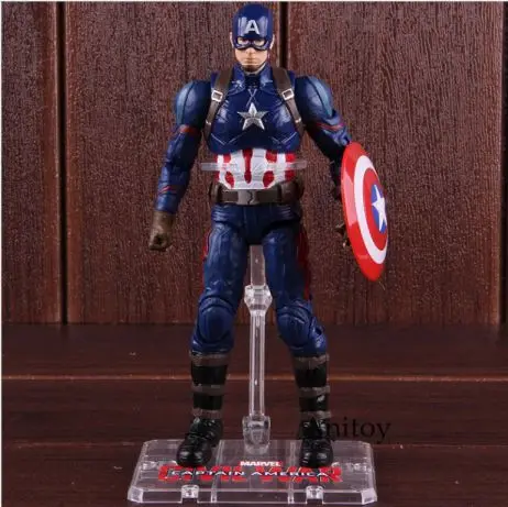 Фигурки Marvel, Капитан Америка 3, игрушки из серии «Civil War», Капитан Америка, ПВХ, Коллекционная модель, игрушки для мальчиков - Цвет: in bag