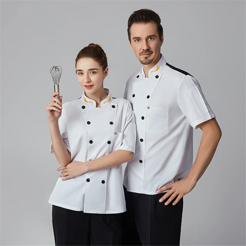 Шеф повар с коротким рукавом ресторанная Рабочая форма кухонные услуги пальто
