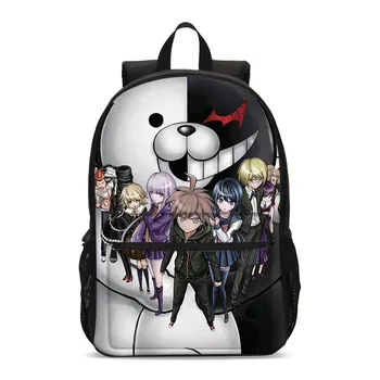 

Anime Black Backpack Teenagers For Boys Danganronpa Monokuma School Bags Laptop Backpack Children Rucksack Travel Bag Wholesale