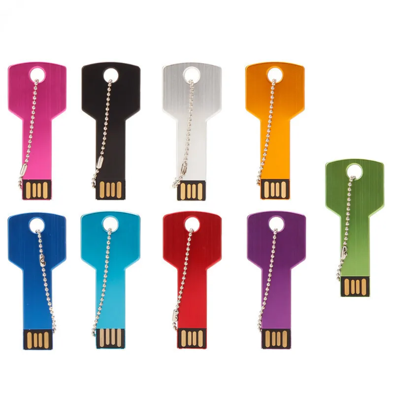 Usb флеш-накопители брелок в форме ключа Флешка водонепроницаемый металлический ключ карта памяти 4 ГБ 8 ГБ 16 ГБ 32 ГБ 64 ГБ Usb флеш-накопитель 128 ГБ
