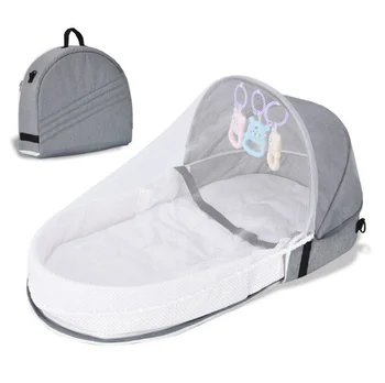

TIkTOK Kids Baby Bed Travel Sun Protection Mosquito Net With Portable Bassinet Baby Foldable Breathable Infant Sleeping Basket