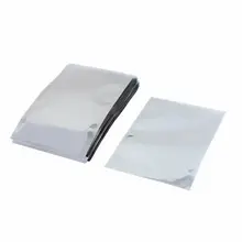 100 шт. 90 мм x 130 мм Серебряный тон плоский Открытый Топ антистатические мешок для электроники