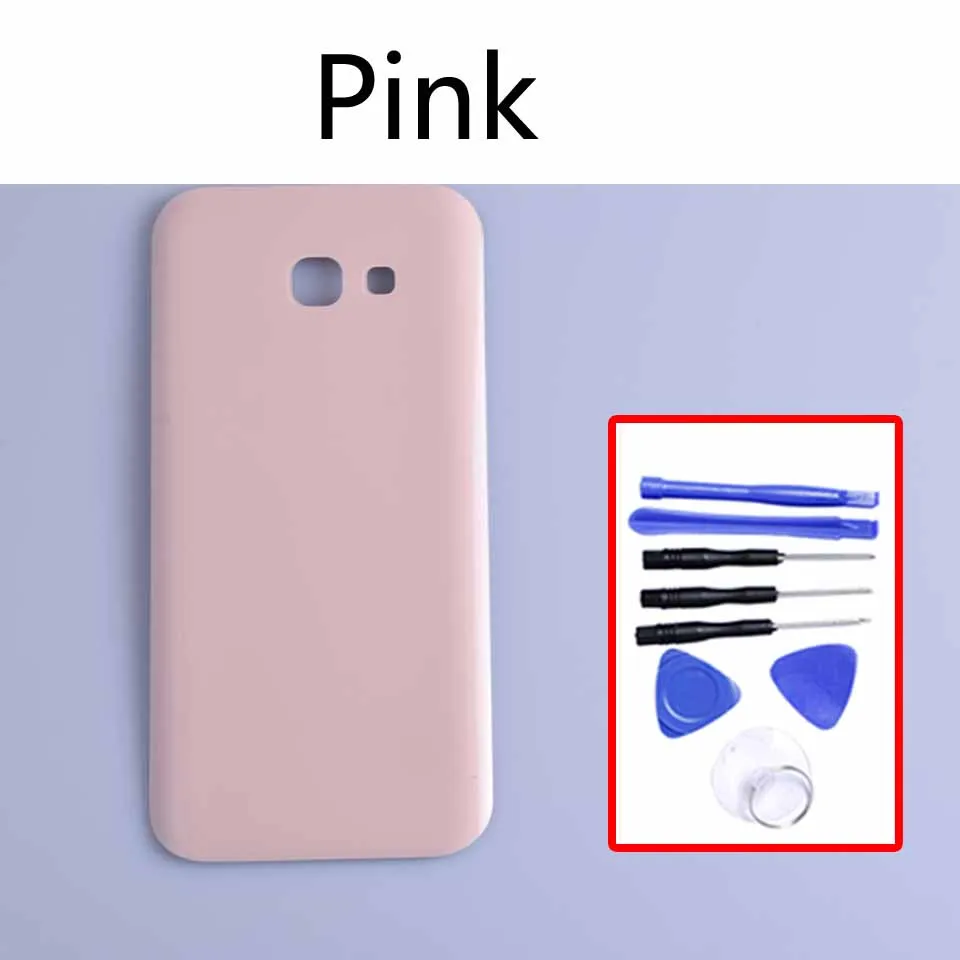 Pink-With tool A520 для Samsung A5 A520 A520F SM-A520 Корпус Крышка батарейного отсека задняя крышка чехол задняя дверь Шасси Корпус Замена - Цвет: Pink-With tool