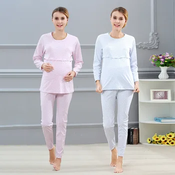

Pregnant Women Cotton Thermal Underwear Set Not Balling up Does Not Fade Shrink Resistant Casual Comfortable Home Wear