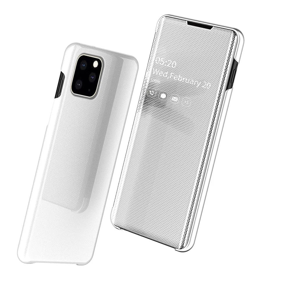 Умный зеркальный флип-чехол для samsung Galaxy S9 S8 Note 9 8 S7 Прозрачный чехол для samsung S7 S6 Edge Plus Note 9 S9 S8 A50 чехол - Цвет: Небесно-голубой