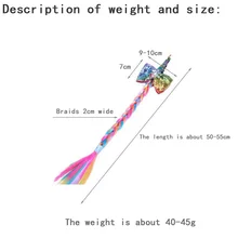 LANLAN Европа Америка Дети Единорог лук шпилька выцветание синтетический парик ребенок принцесса флэш аксессуары для волос