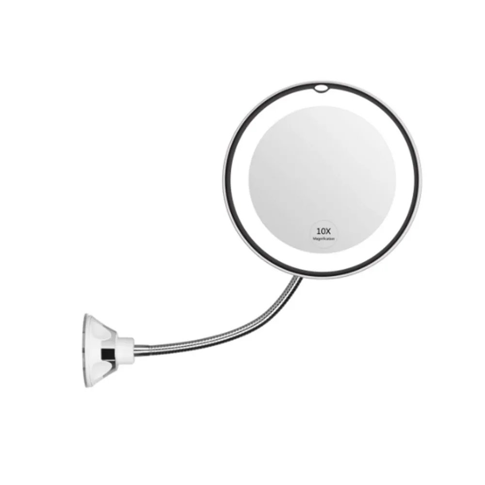 

10X Magnifying LED Lighted Makeup Mirror 360 Rotation Adjustable Flexible Totel Bathroom