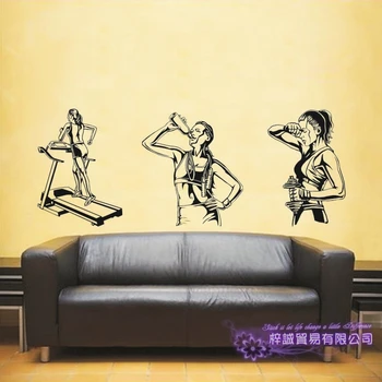 

Fitness Decal Gym Sticker Body-building Posters Vinyl Wall Decals Mural Fitness Crossfit Decal Muscle Gym Sticker