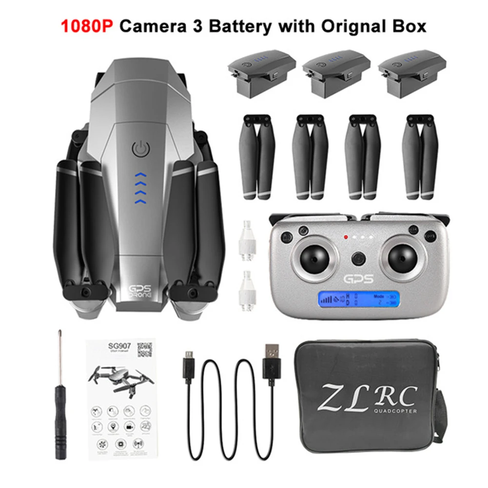 

SG907 RC Drone One Key Return Professional 4K 1080P Remote-controlled With Camera Shockproof Rechargeable GPS Quadcopter Kit