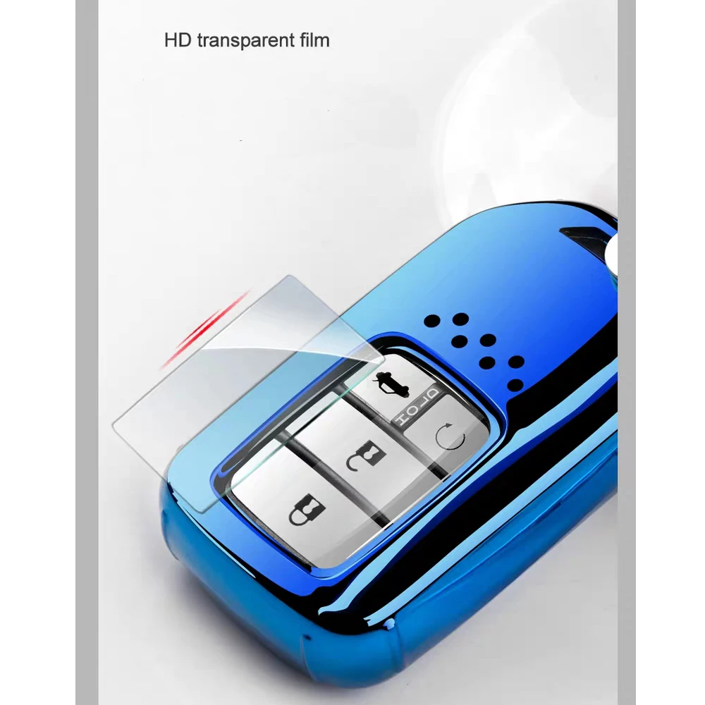 Дистанционный смарт-чехол для ключей, чехол для Honda, подходит для Civic, для HR-V, CRV, Odyssey Accord, 2013-, ТПУ, черный, автомобильный стиль