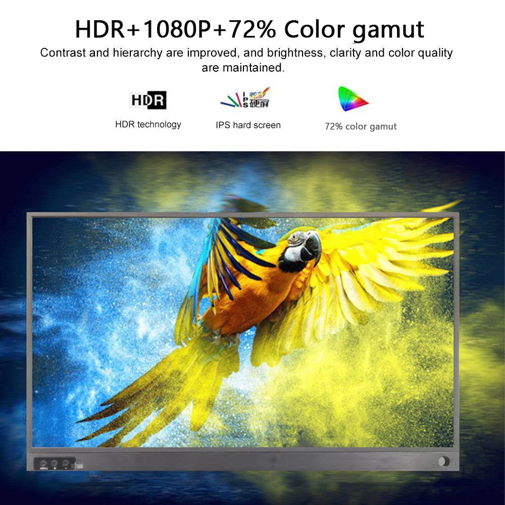 Eyoyo 15.6 ġ ޴  ġ ũ IPS ÷ Ʈ PC 1920x1080 HDMI Type-C LED   PS4/PS3/Xbox