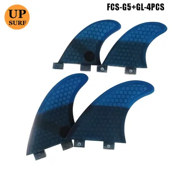 

Surf fcs quad fins G5+GL-Quad-Fins blue Quilhas FCS Honeycomb Surfboard Fin Fiberglass Surf Fin quad quillas Free Shipping
