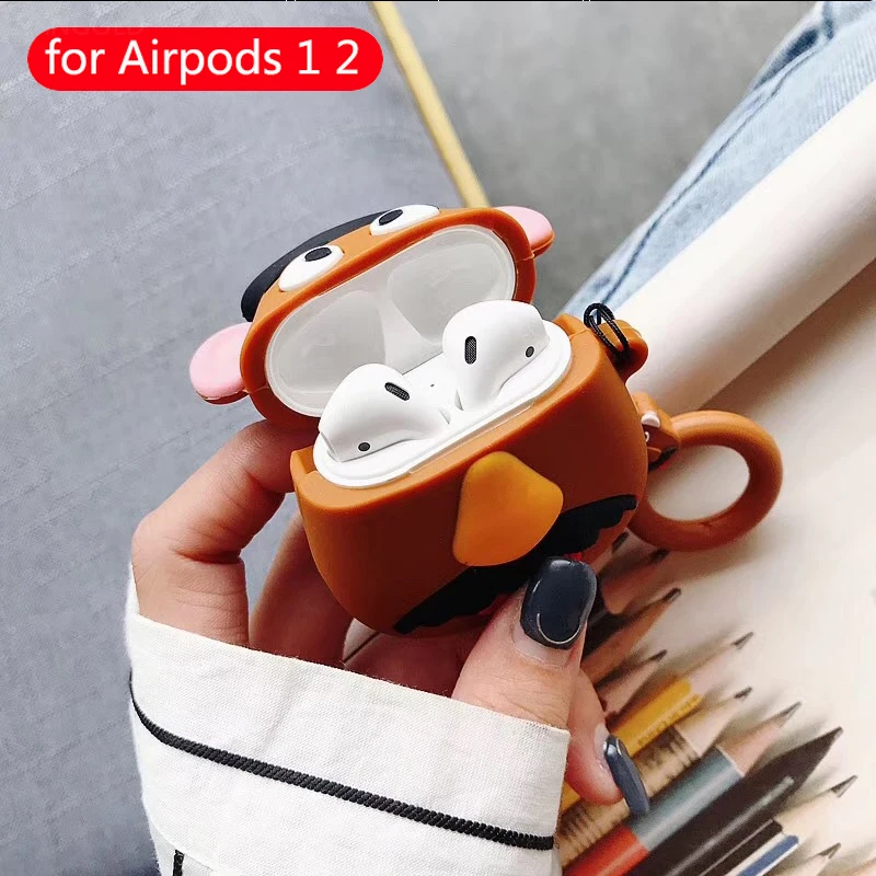 Wireless Bluetooth Earphone Cartoon Cute case For Apple Airpods 2 Headset soft Silicone Protective Cover For Airpods accessories