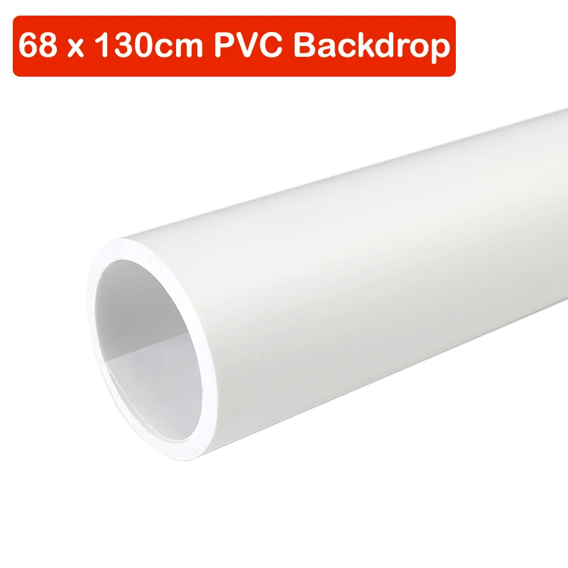 68x130 см серый ПВХ материал фоны фон против морщин для фотостудии фоновое оборудование для фотосъемки - Цвет: Белый