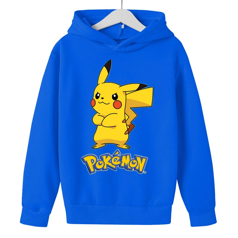 Sudadera capucha informal de Pokémon para y niñas, de dibujos animados de Anime, abrigo niños de 4 a 14 años, otoño|Sudaderas con capucha y sudaderas| - AliExpress