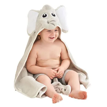 

Hooded Baby Towel Elephant Blanket Hoodie Blanket Cotton Bamboo Bathrobe Infant Toddler Baby Lovey Boys Girls Shower Gifts