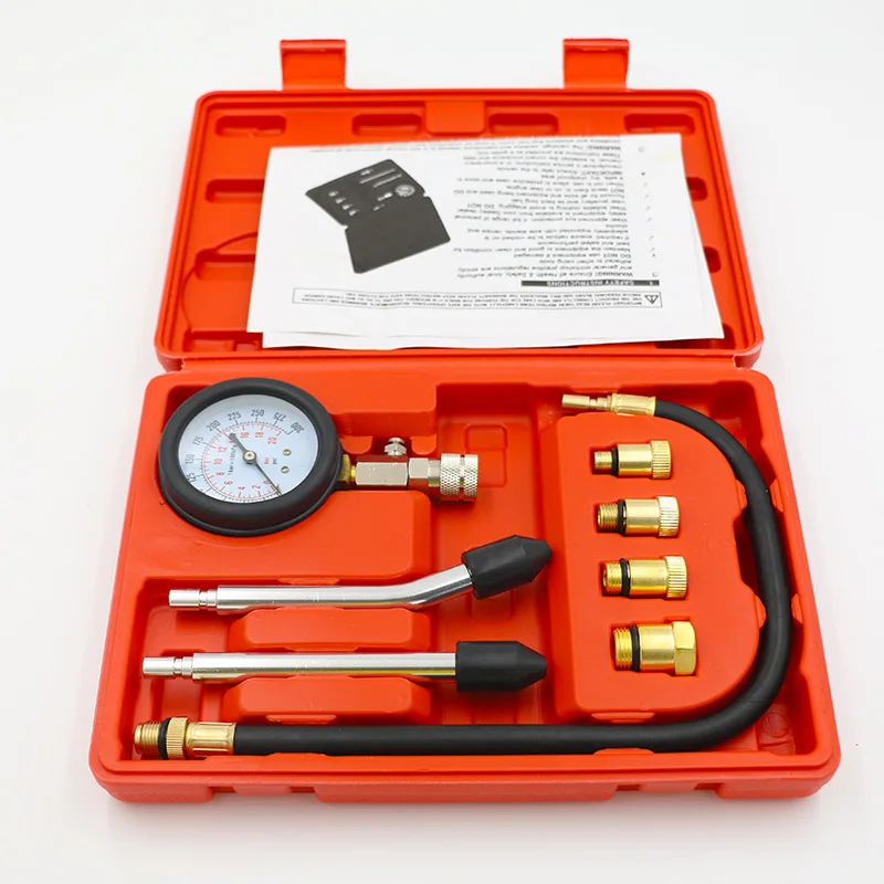 Gasoline Engine Compression Tester Auto Petrol Gas Engine Cylinder With