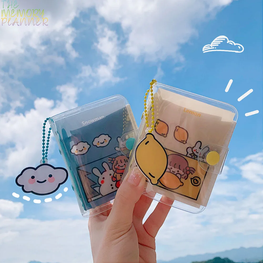 

The Memory & Planner Mini Hand Notebook Transparent Loose-Leaf Notebook Creative Cartoon Portable Pockets Notebook Notebook
