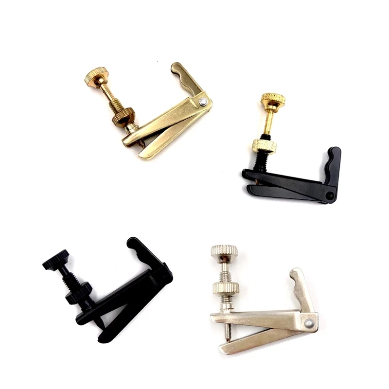 4pcs viola fine tuners Spinner Adjuster Black/ Golden/Silver viola strings adjuster tuners Strings Hooks viola Parts Accessories